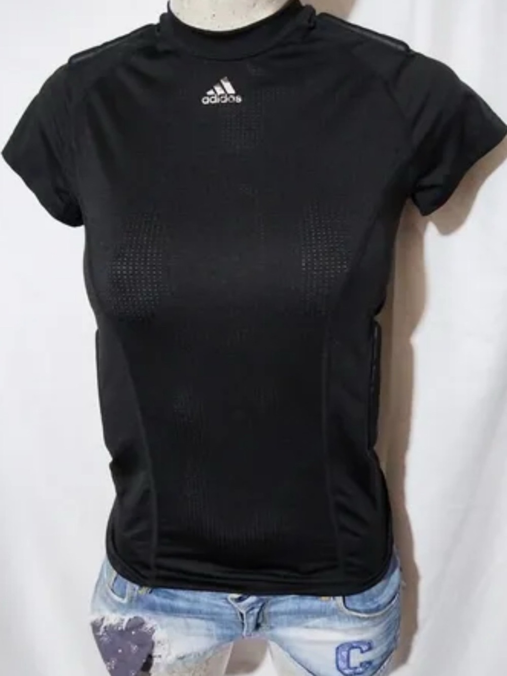adidas Women’s Black Short-Sleeve Athletic Tee